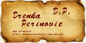 Drenka Perinović vizit kartica